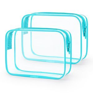 Tsa Approved Toiletry Bag, Cosmetic Bags 2 Pack With Zipper Carry On Airline🦛